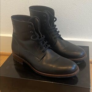 Magnanni Black Leather Men's Boots